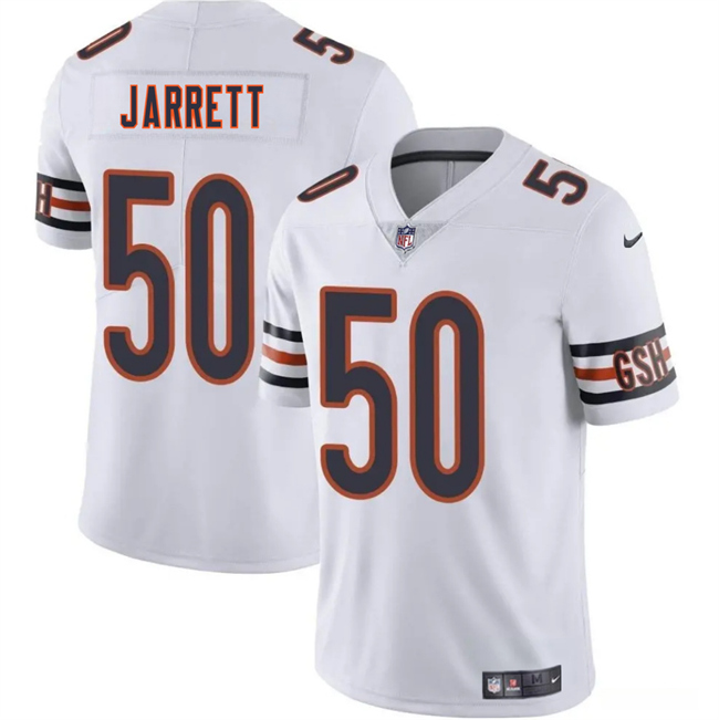 Men's White Chicago Bears #50 Grady Jarrett 2025 Vapor Stitched Football Jersey
